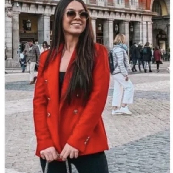 Zara Tailored Double Breasted Blazer Size Small - Picture 16 of 16